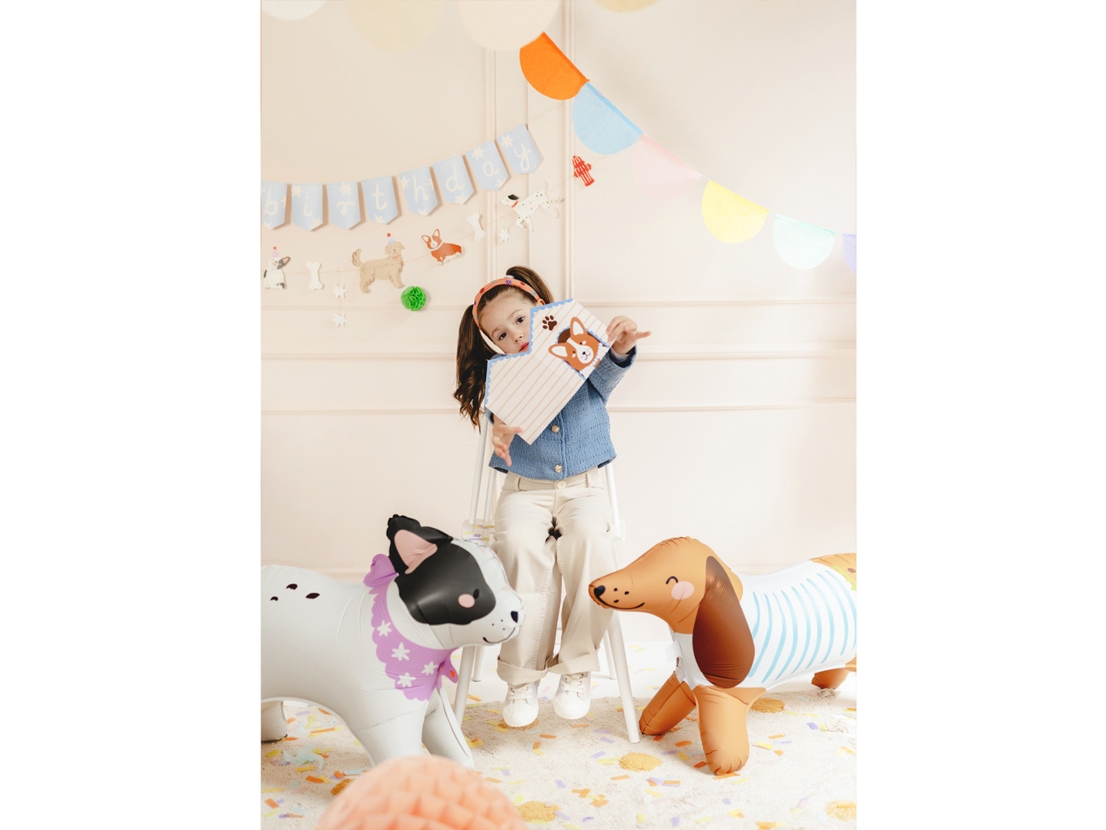 Balon foliowy stojący Jamnik 89x58cm FB250 PartyDeco
